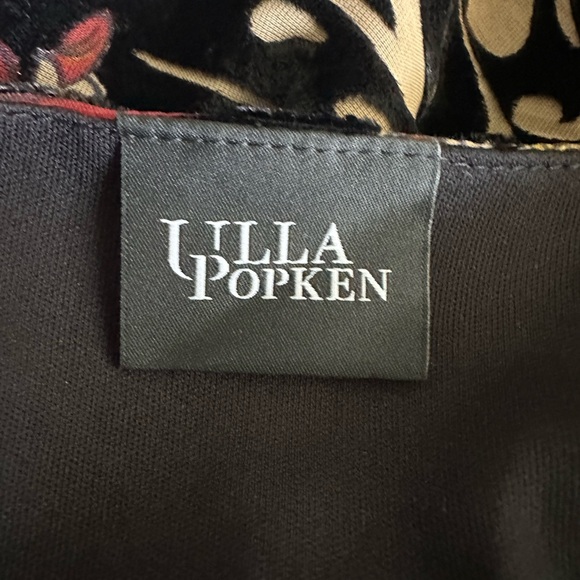 Ulla Popken Burnout Velvet Dress Floral & Fans Print Fits 18/20 - Picture 10 of 16